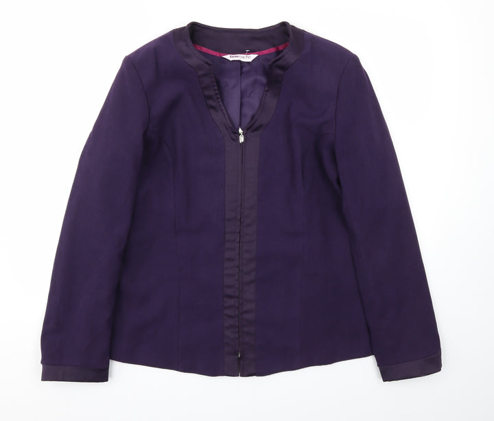 Bonmarché Womens Purple Jacket Blazer Size 18