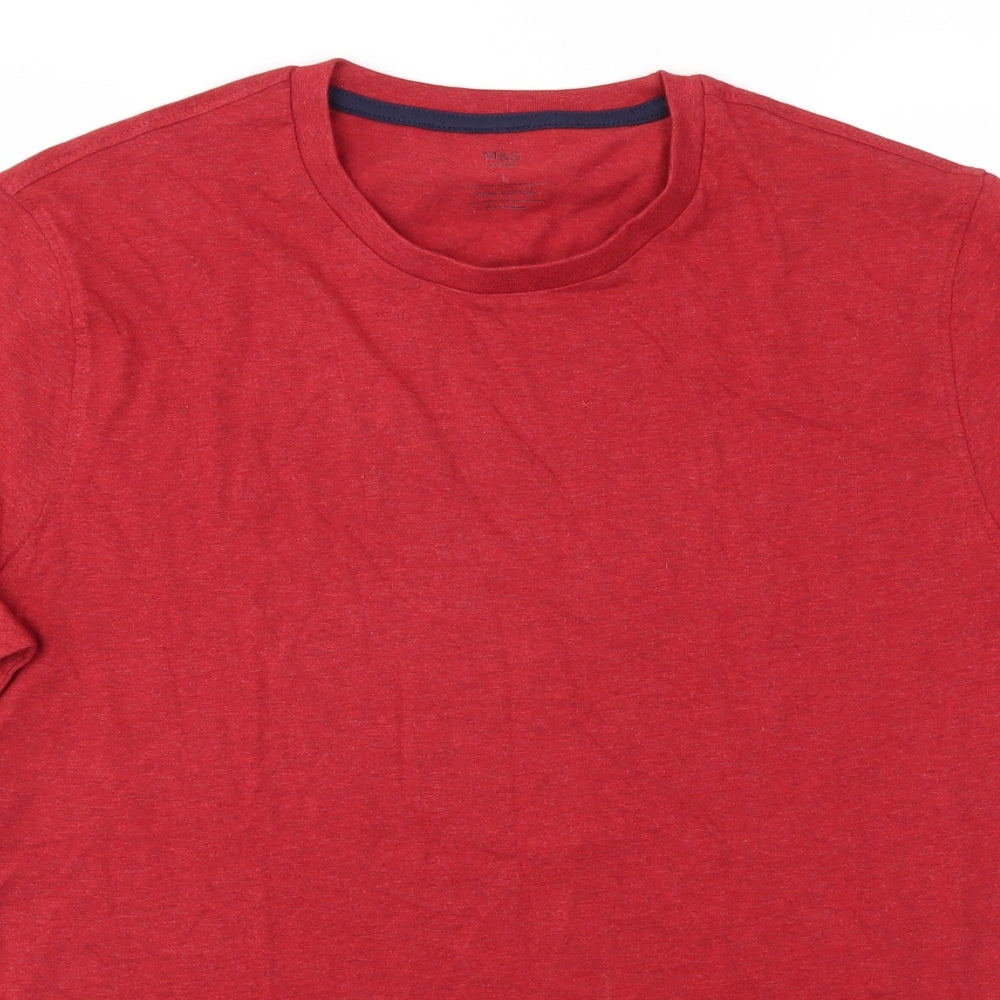 M&S Mens Red    T-Shirt Size L