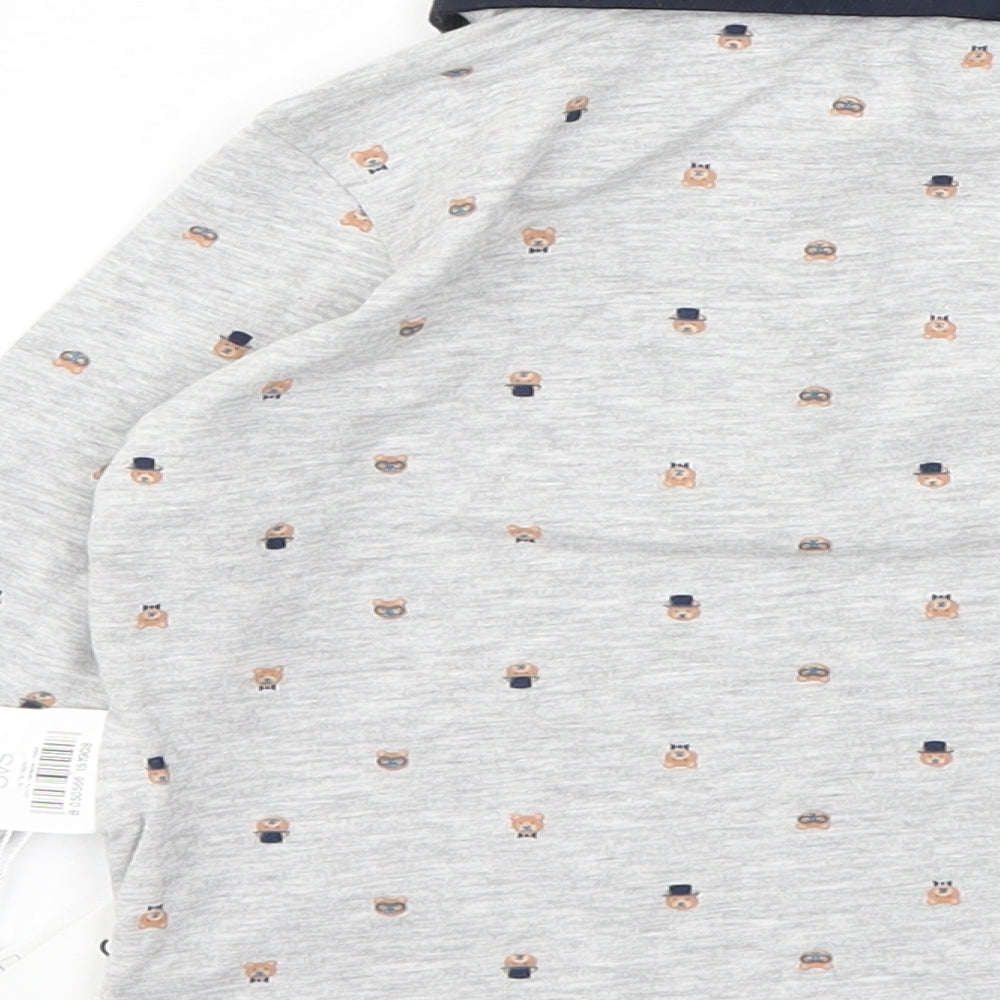 OVS Boys Grey Animal Print  Basic T-Shirt Size 18-24 Months