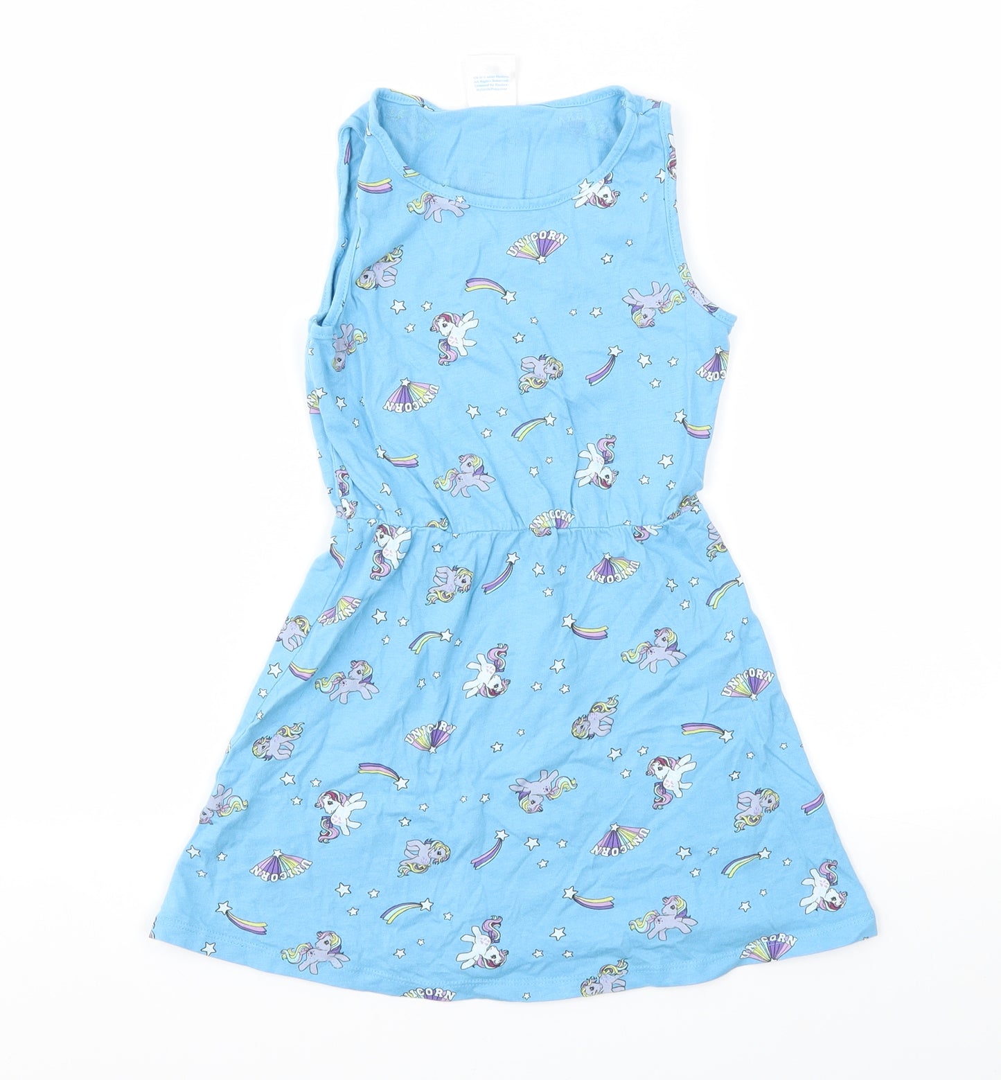 My Little Pony Girls Blue Animal Print  Fit & Flare  Size 5-6 Years