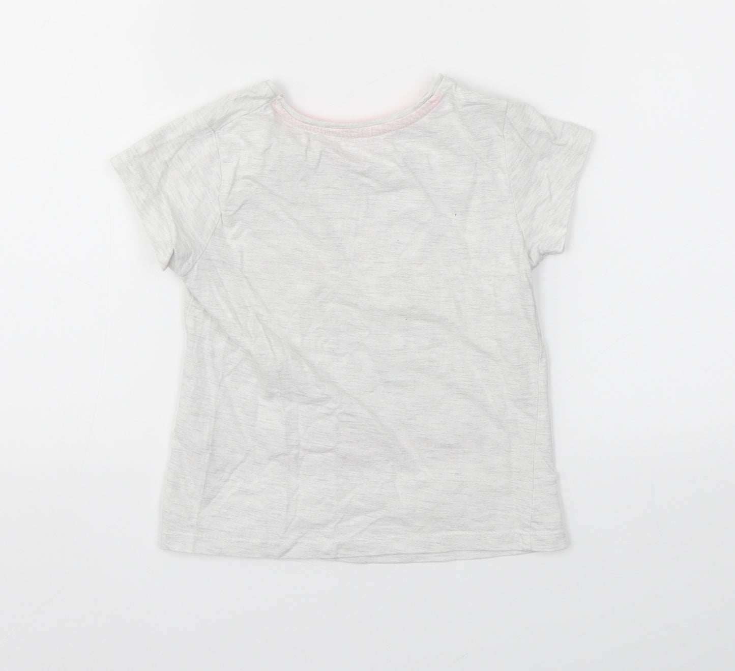 Primark Girls Grey   Basic T-Shirt Size 4-5 Years