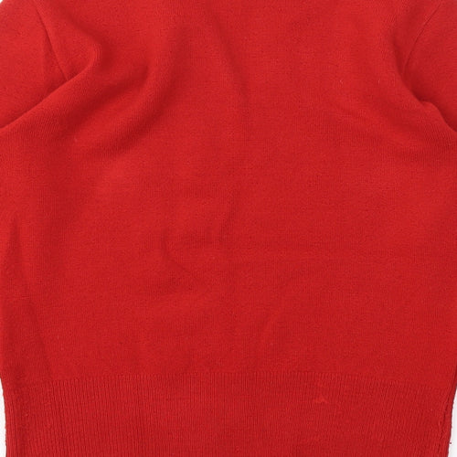 Catch one Womens Red   Pullover Jumper Size S