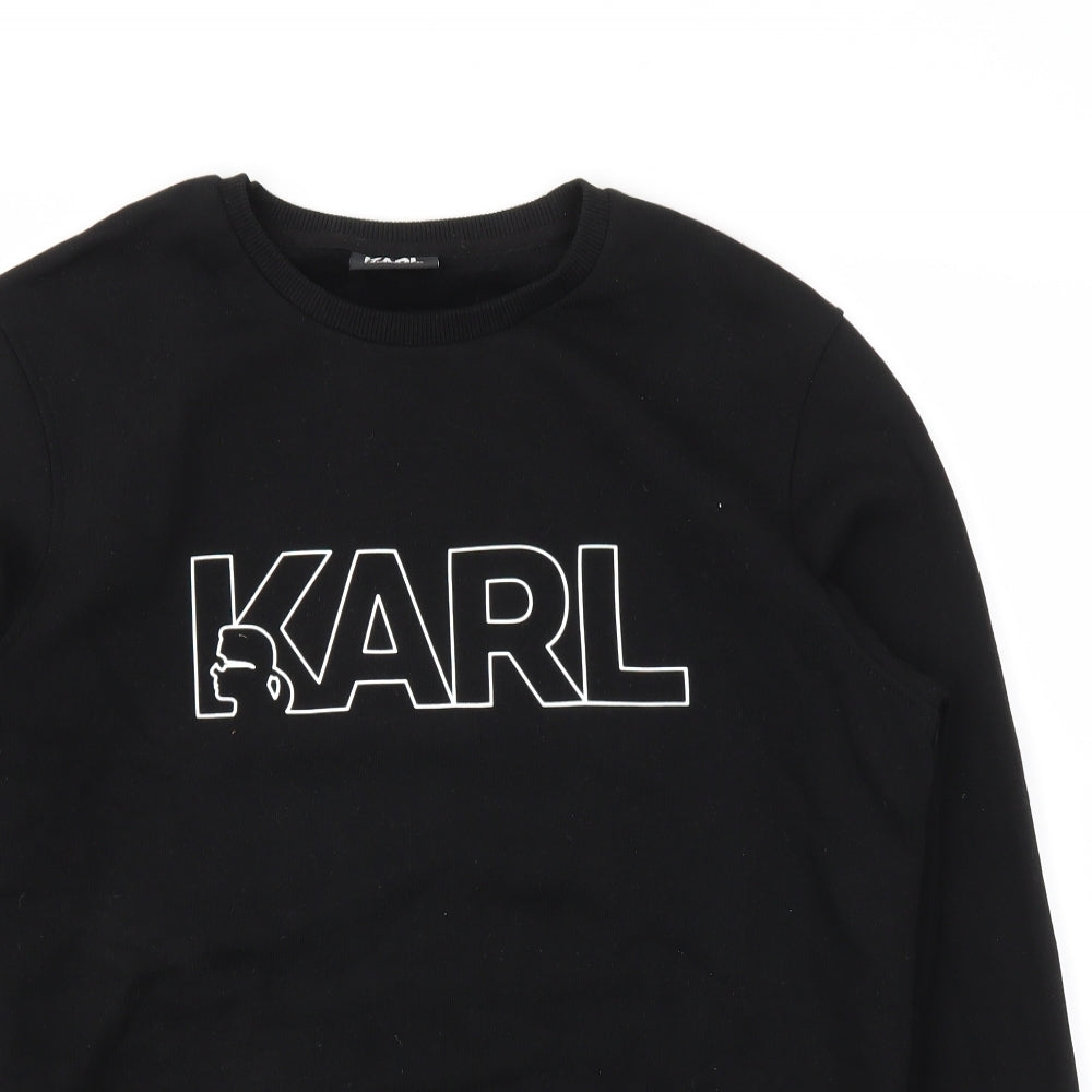 Karl Lagerfeld Mens Black   Pullover Hoodie Size M