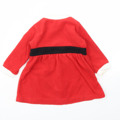 H&M Girls Red   Fit & Flare  Size 6-9 Months