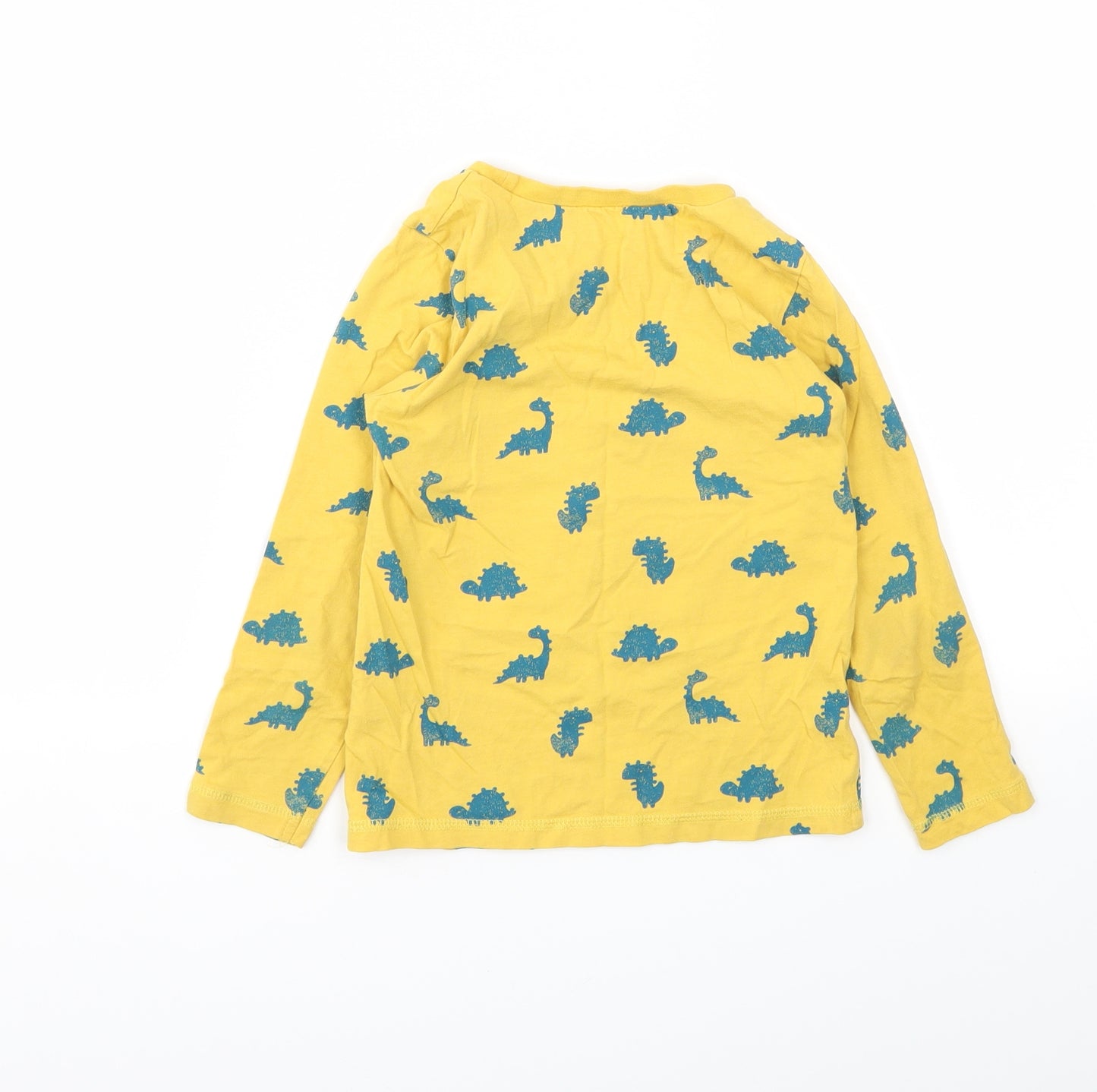 George Boys Yellow Animal Print  Basic T-Shirt Size 5-6 Years