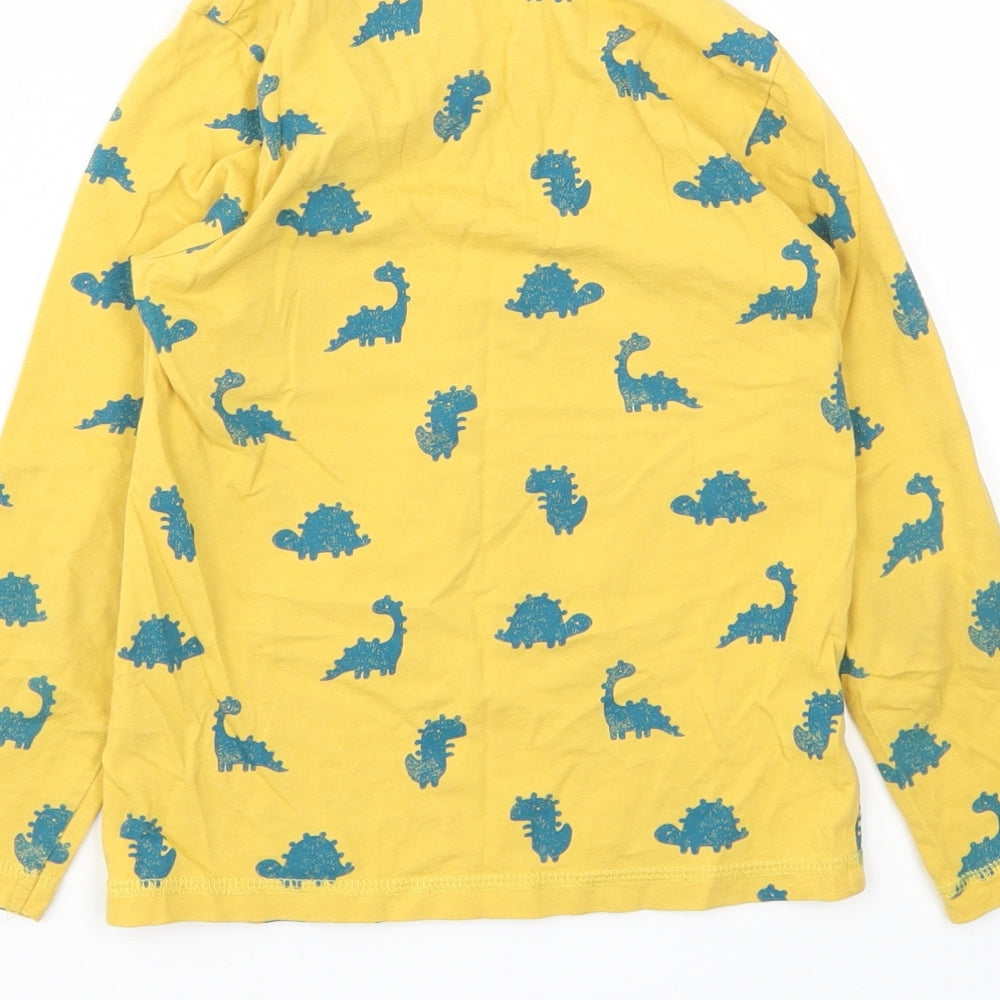 George Boys Yellow Animal Print  Basic T-Shirt Size 5-6 Years