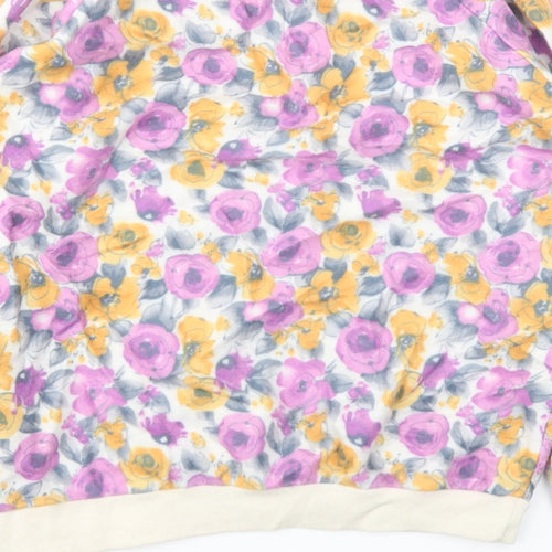 Preworn Womens Pink Floral  Pullover Jumper Size M