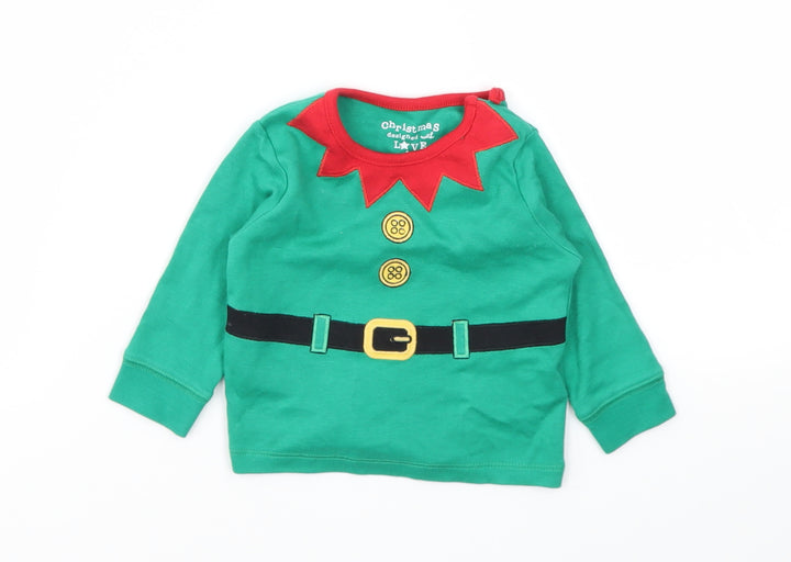 F&F Girls Green   Basic T-Shirt Size 0-3 Months