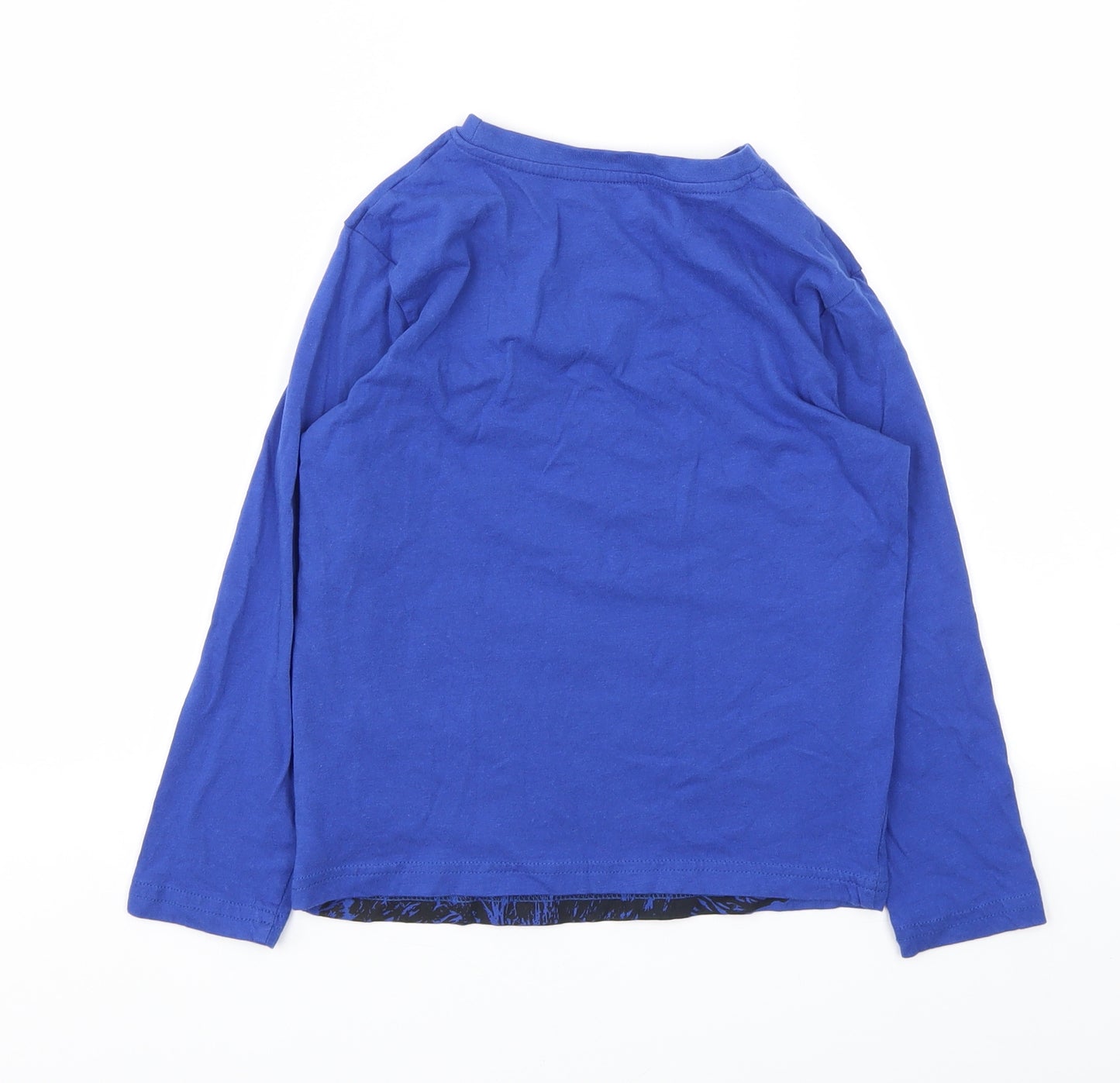 Primark Boys Blue Animal Print  Basic T-Shirt Size 6-7 Years