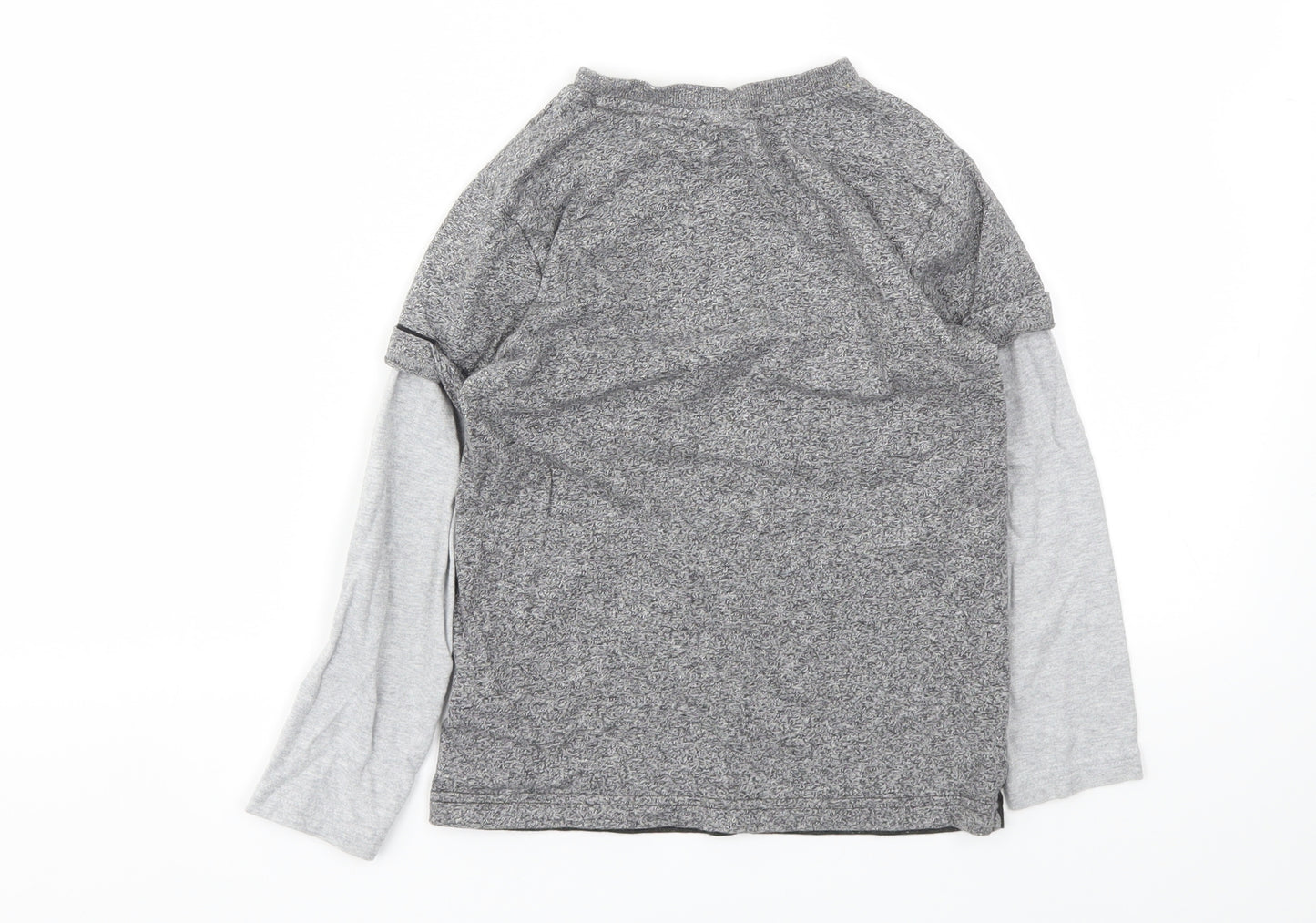 Lion King Boys Grey Animal Print  Basic T-Shirt Size 6-7 Years