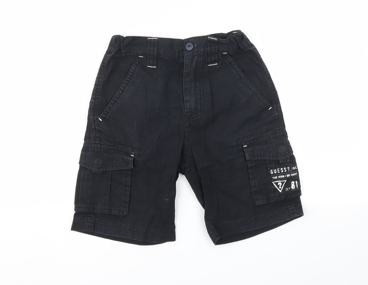 GUESS Boys Black   Chino Shorts Size 6 Years