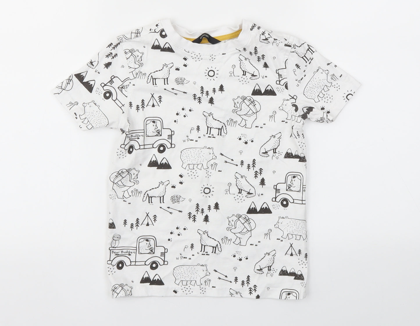 George Boys White   Basic T-Shirt Size 5-6 Years