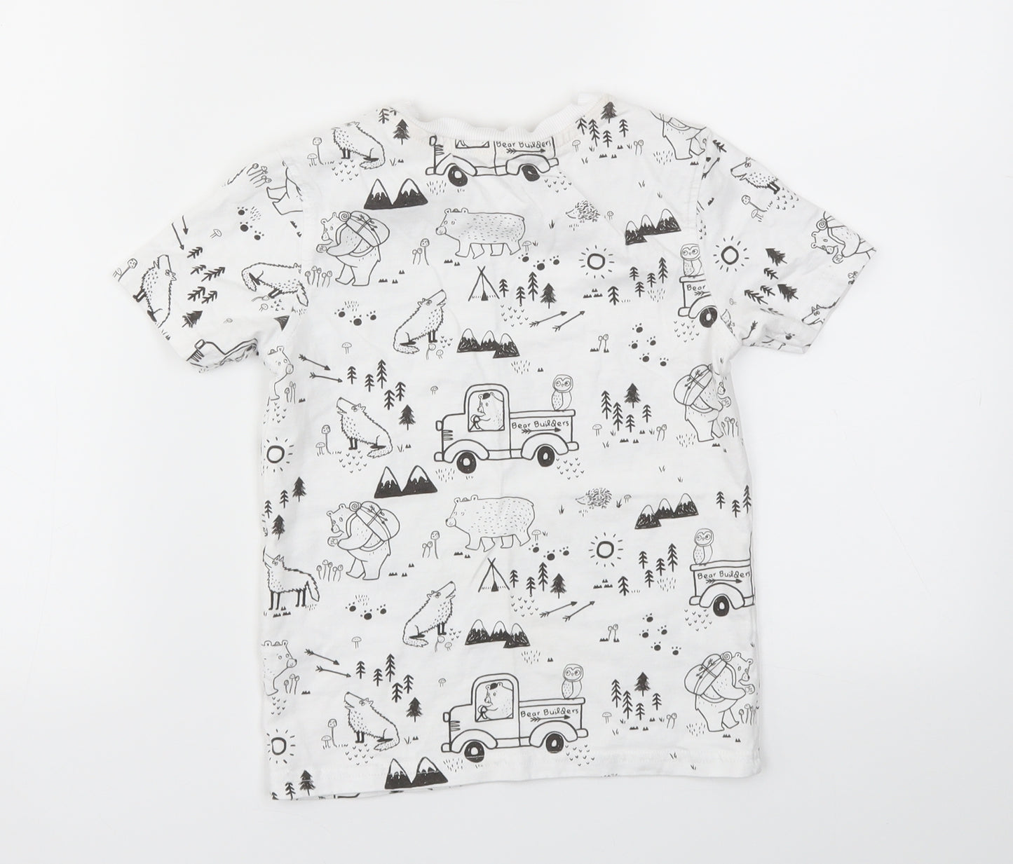 George Boys White   Basic T-Shirt Size 5-6 Years