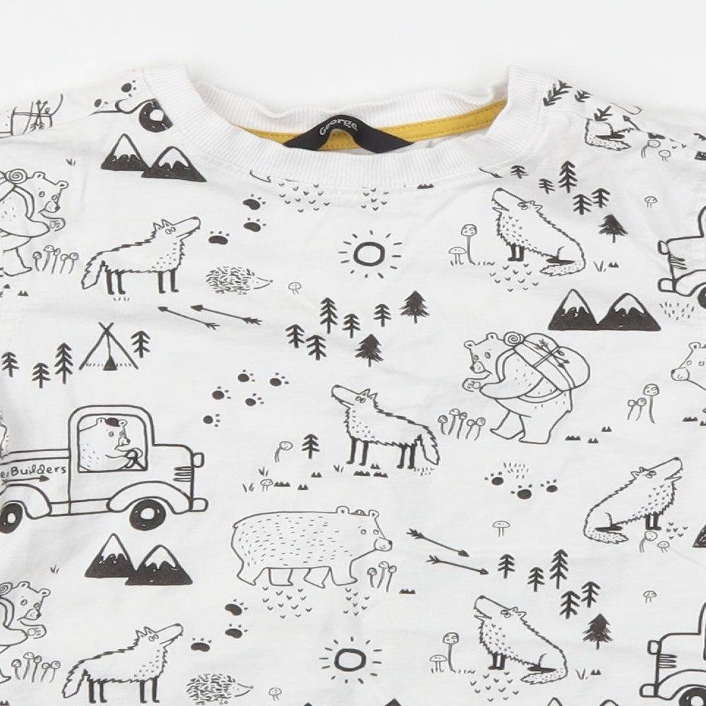 George Boys White   Basic T-Shirt Size 5-6 Years