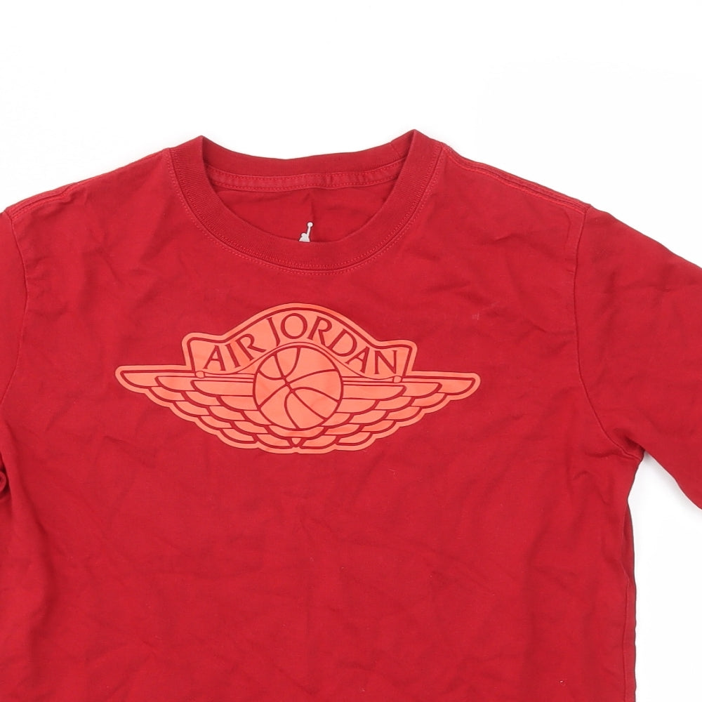 Jordan Boys Red   Basic T-Shirt Size M