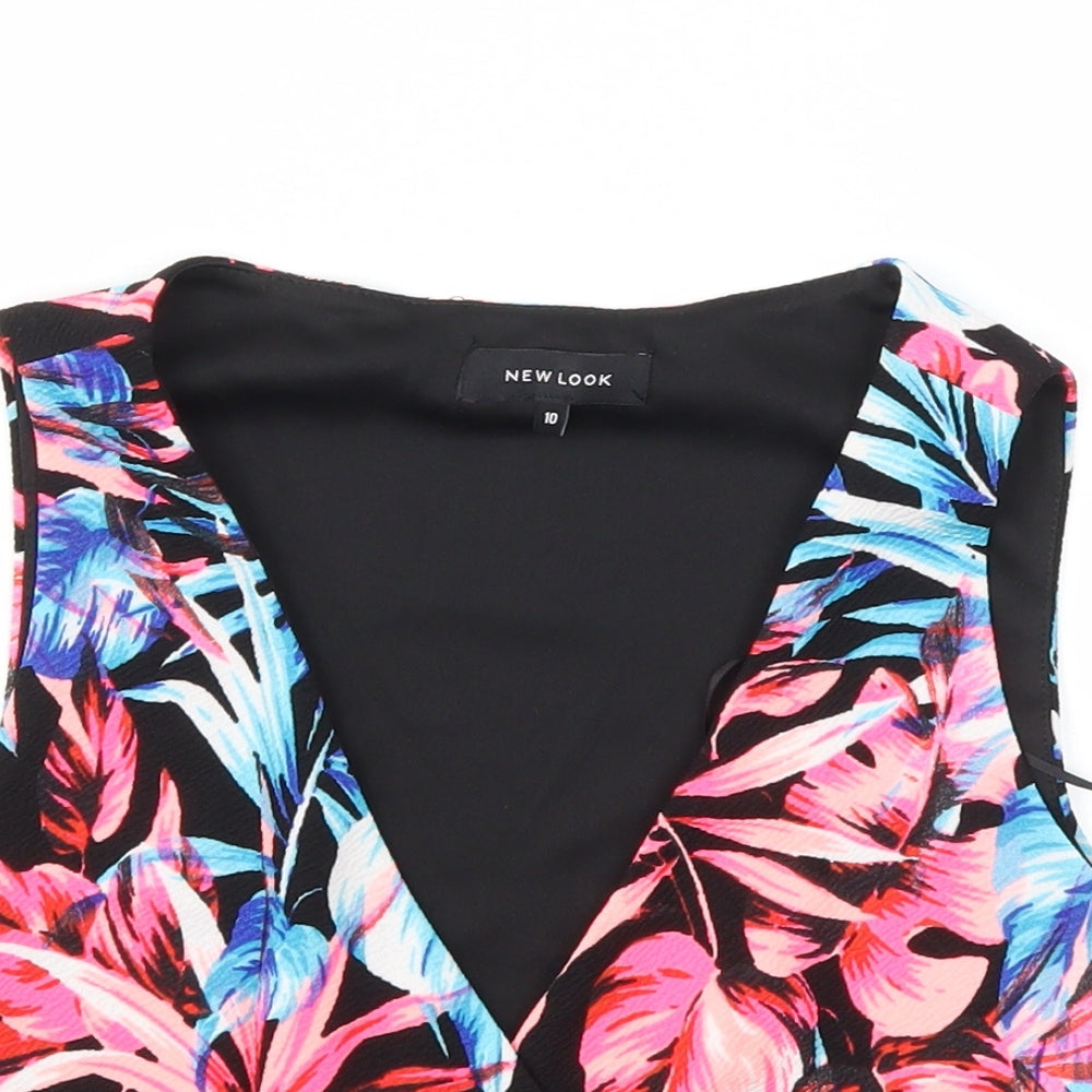 NEW LOOK  Womens Multicoloured Floral  Basic T-Shirt Size 10
