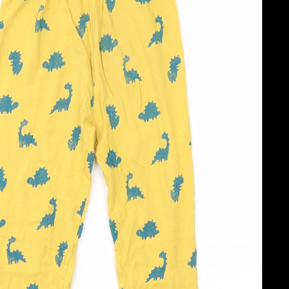 George Boys Yellow Animal Print  Jogger Trousers Size 6-7 Years