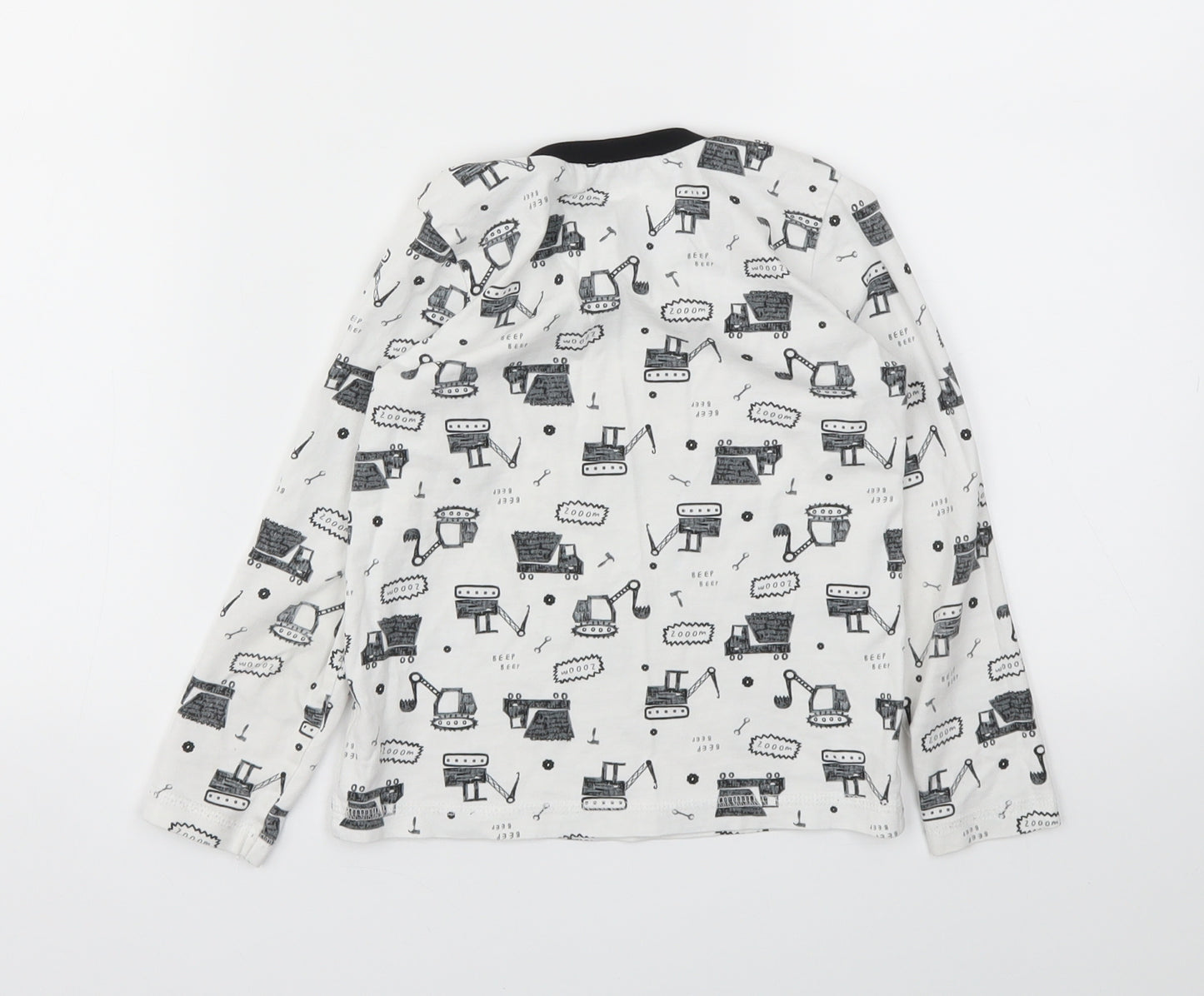 George Boys White Animal Print  Basic T-Shirt Size 5-6 Years