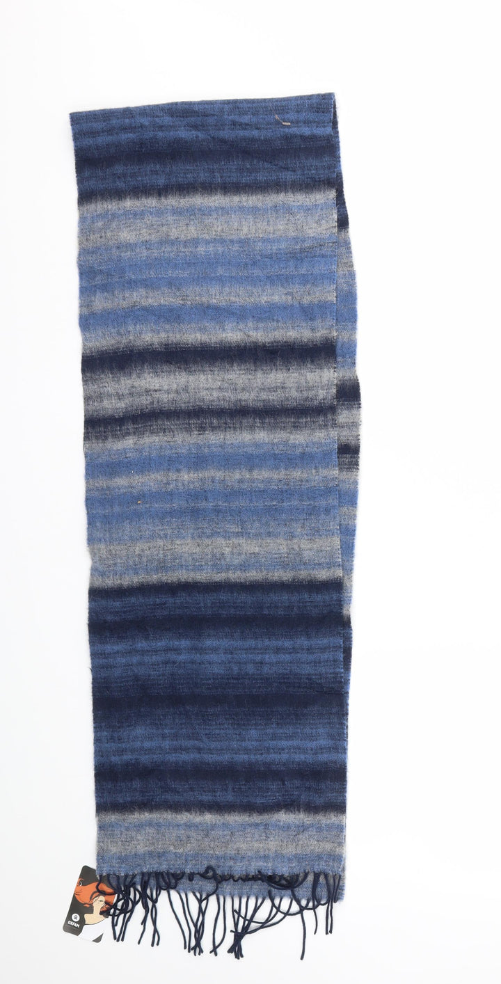 Preworn Mens Blue Striped  Scarf  Size Regular