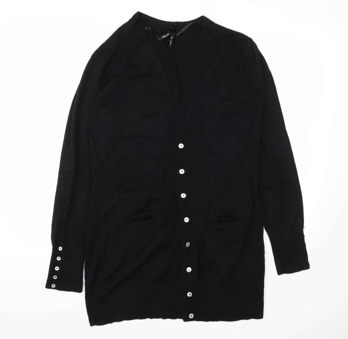 Preworn Womens Black   Cardigan Jumper Size 16