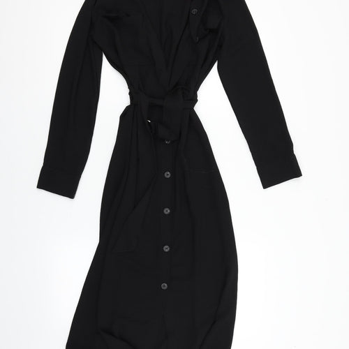 Primark Womens Black   Shirt Dress  Size 4