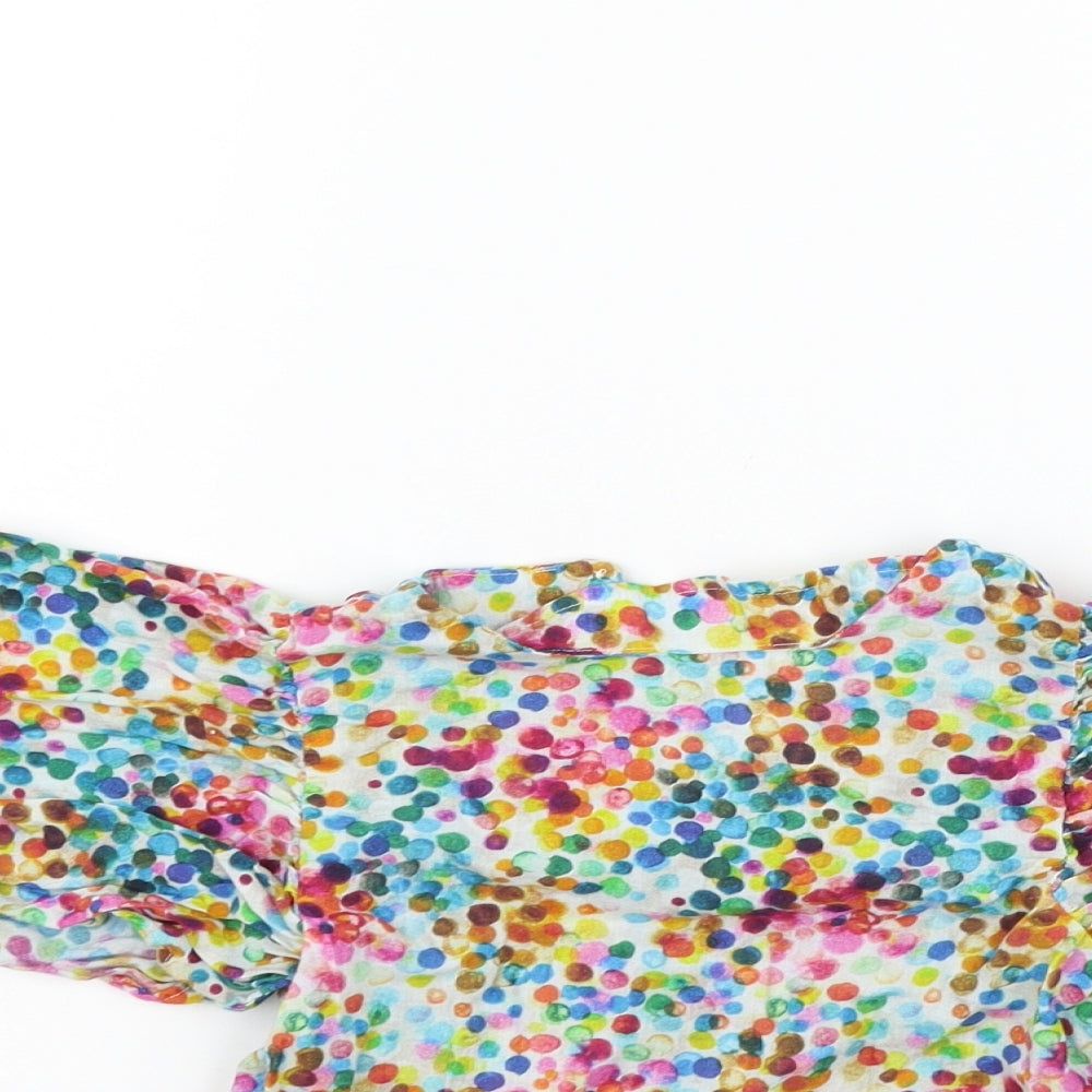 NEXT Girls Multicoloured Polka Dot  Basic T-Shirt Size 3-4 Years