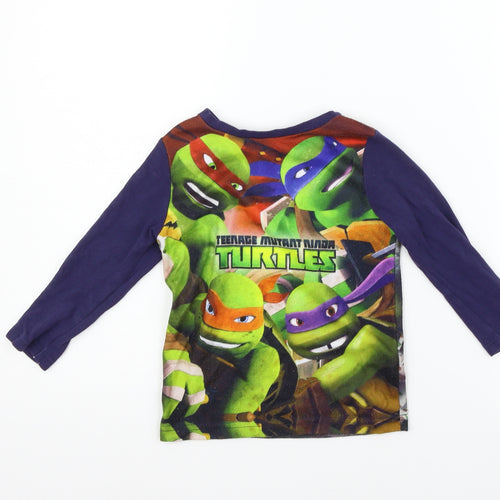 George Boys Black   Basic T-Shirt Size 3-4 Years  - Ninja Turtle
