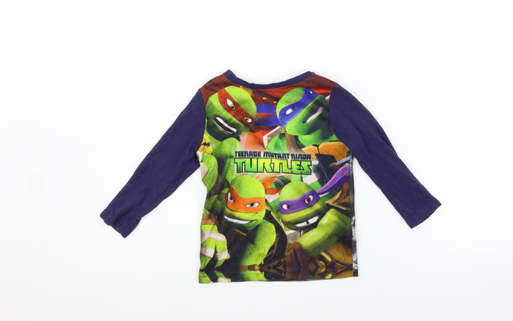 George Boys Black   Basic T-Shirt Size 3-4 Years  - Ninja Turtle