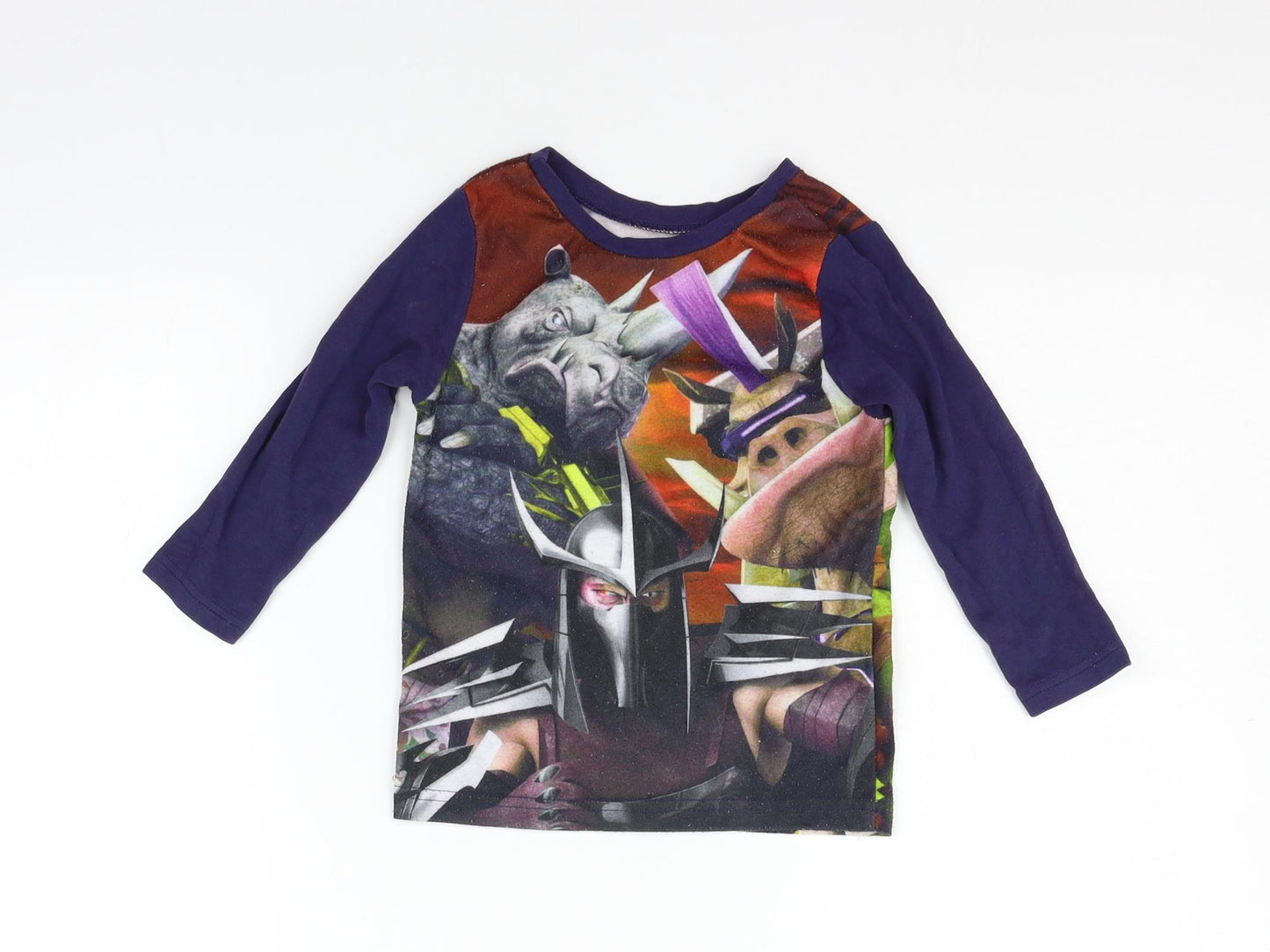 George Boys Black   Basic T-Shirt Size 3-4 Years  - Ninja Turtle