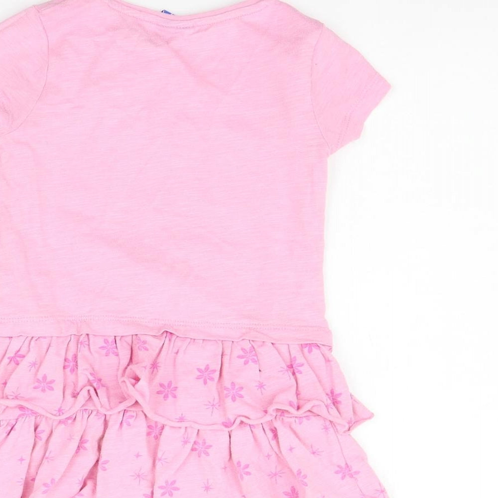 Disney Girls Pink   T-Shirt Dress  Size 3-4 Years  - Elsa Frozen