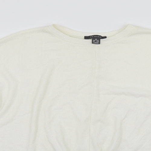 Primark Womens White   Pullover Jumper Size M