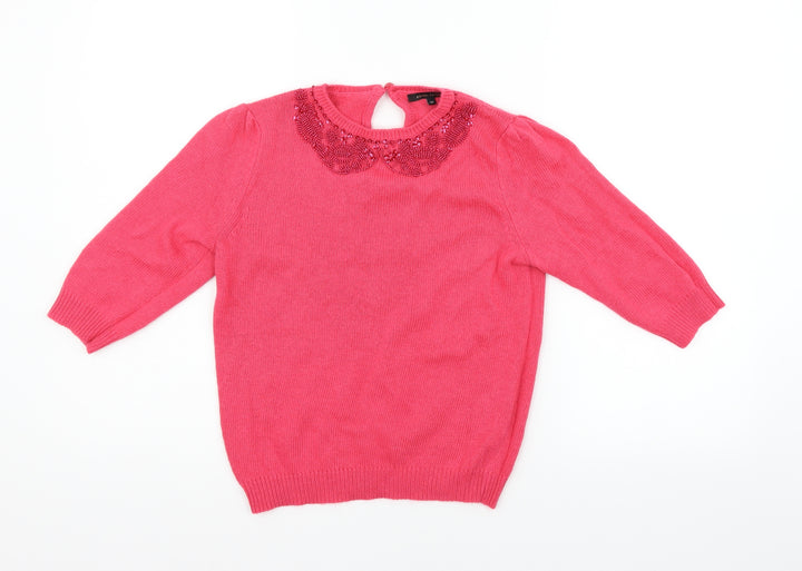 River Island Womens Pink   Pullover Jumper Size 10