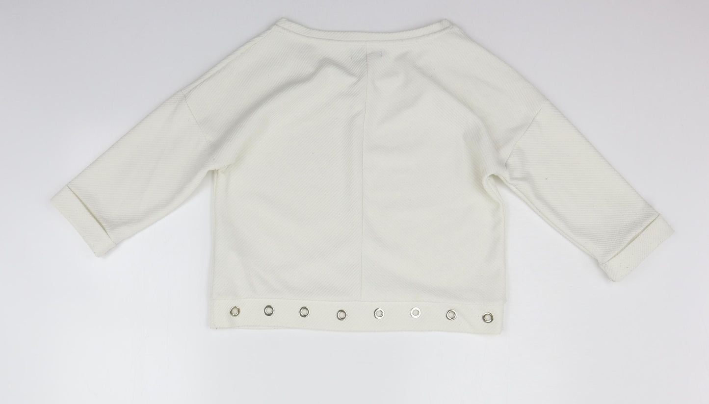 RESERVED Womens White   Pullover Jumper Size S