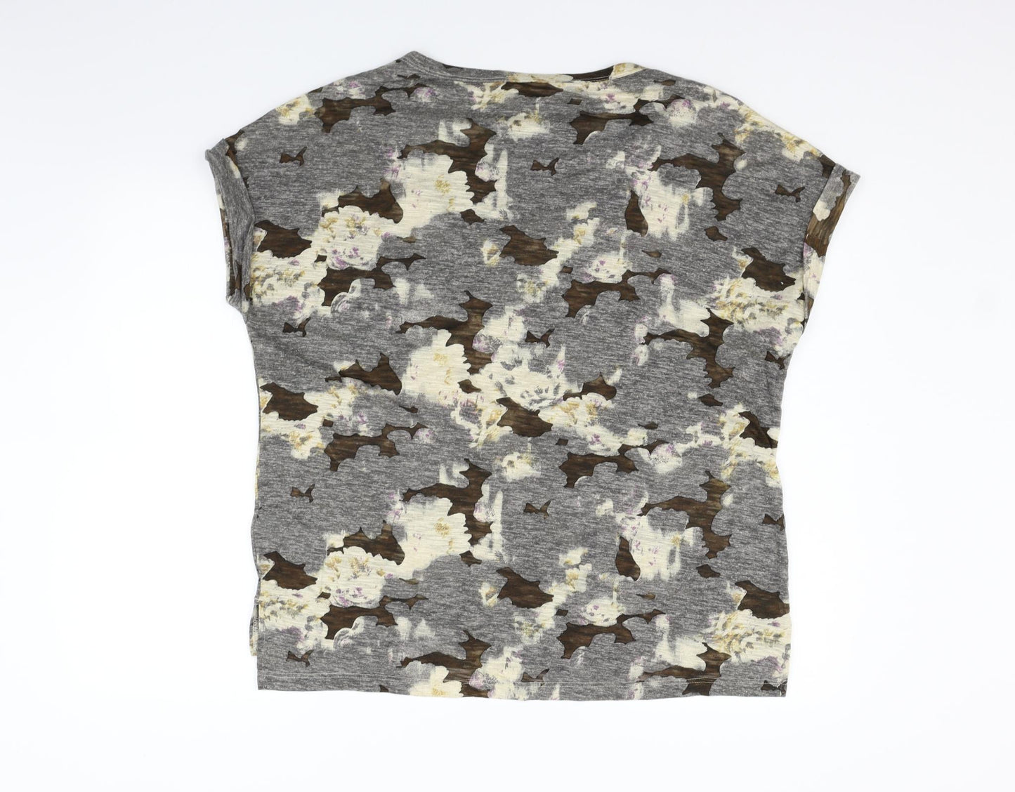 NEXT Womens Grey Geometric  Basic T-Shirt Size 16