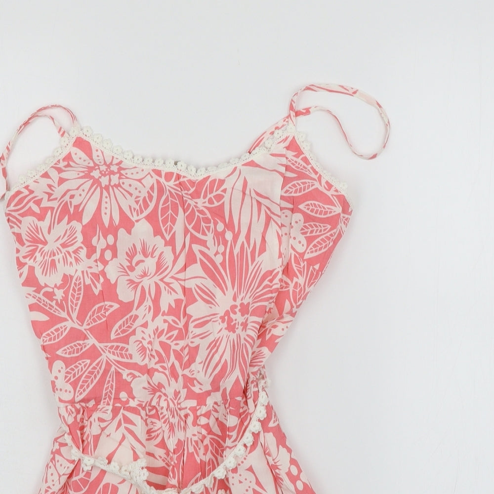 PARISIAN SIGNATURE Womens Pink Floral  Jumpsuit  Size 12