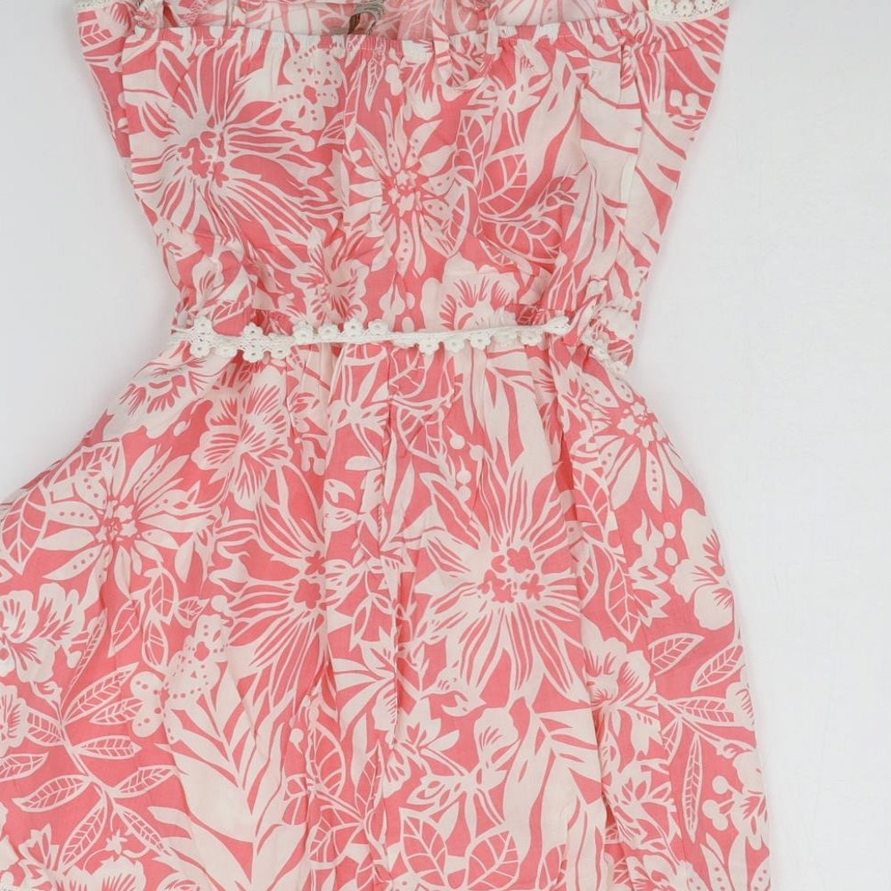 PARISIAN SIGNATURE Womens Pink Floral  Jumpsuit  Size 12