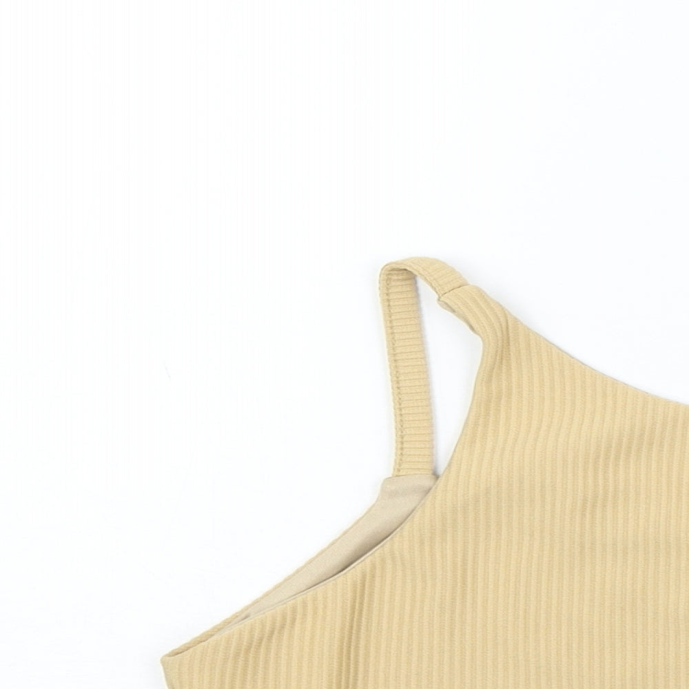 Missguided Womens Beige   Basic Tank Size 12