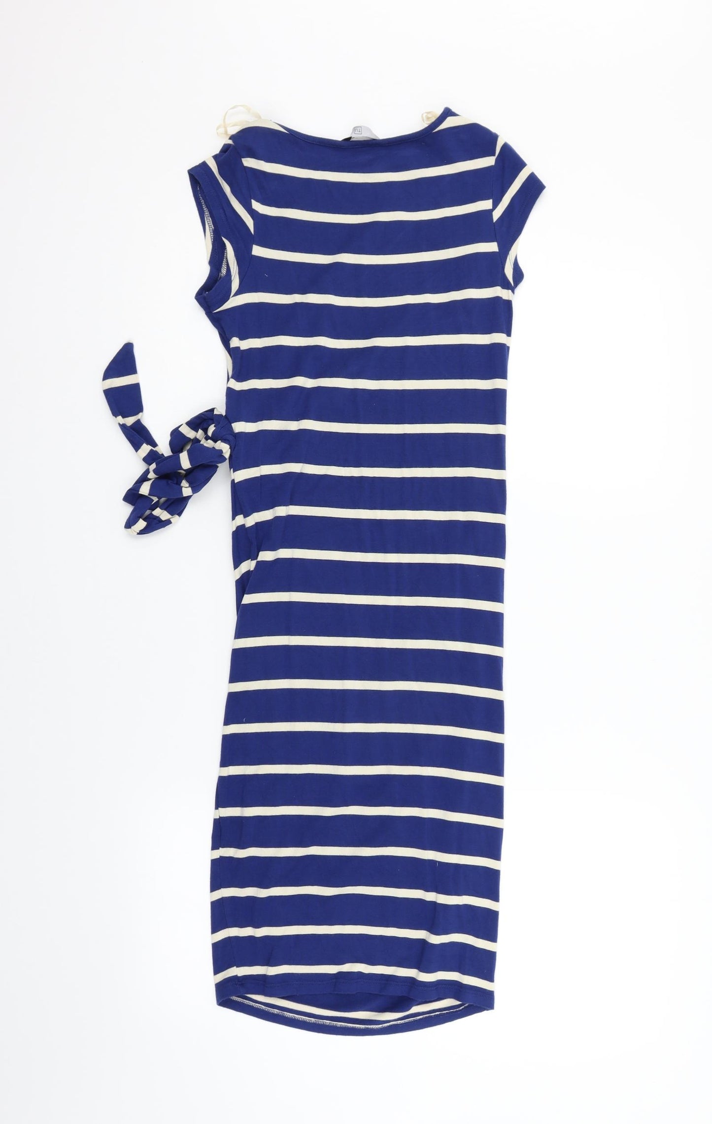 TU Womens Blue Striped  A-Line  Size 8