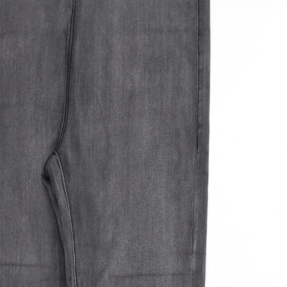 PRETTYLITTLETHING Womens Grey   Skinny Jeans Size 10 L28 in