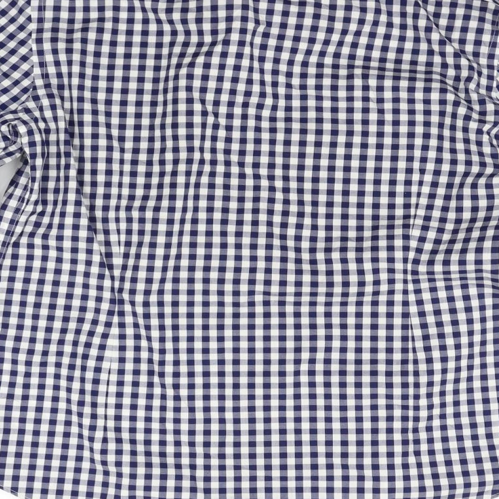 Charles Tyrwhitt Mens Blue Check   Button-Up Size M