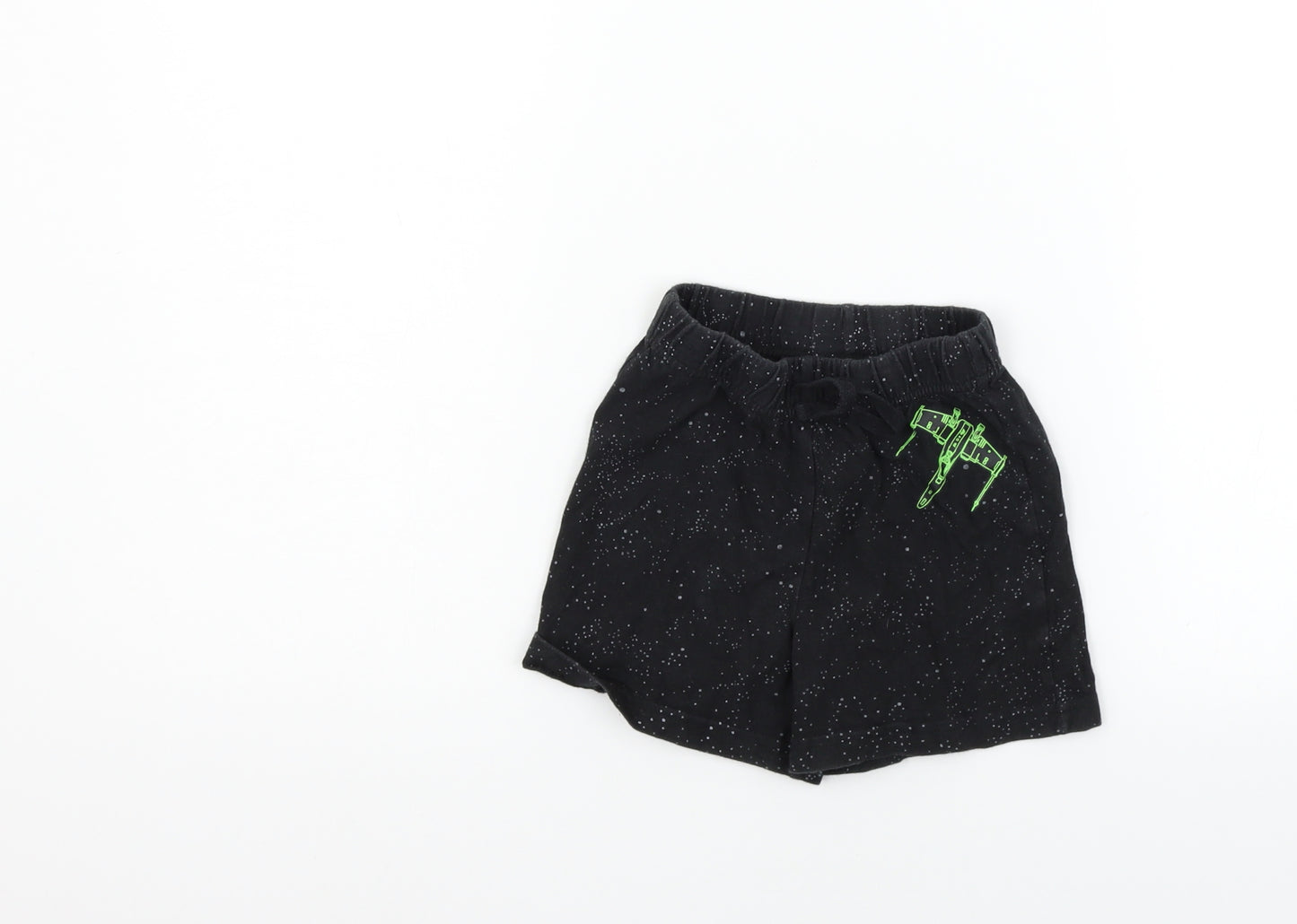 TU Girls Black   Cut-Off Shorts Size 3-4 Years - Star wars