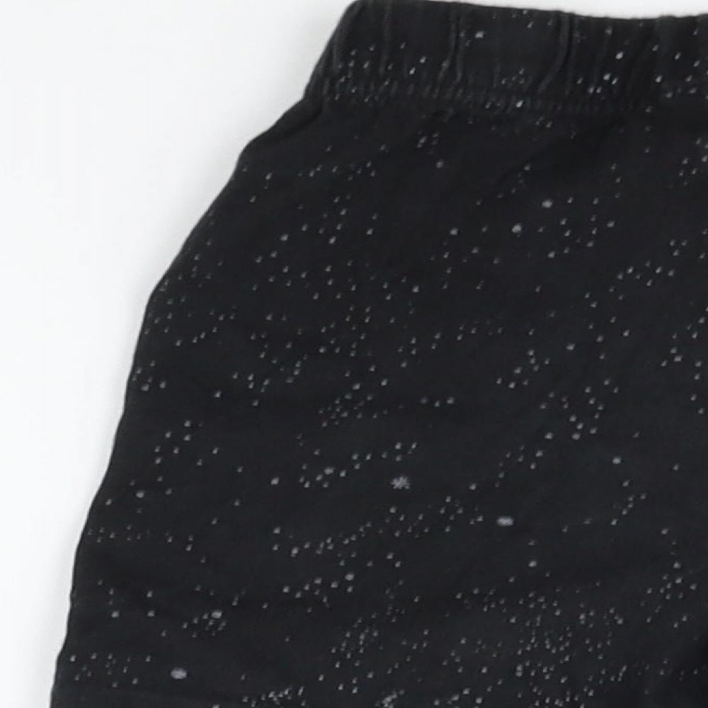 TU Girls Black   Cut-Off Shorts Size 3-4 Years - Star wars