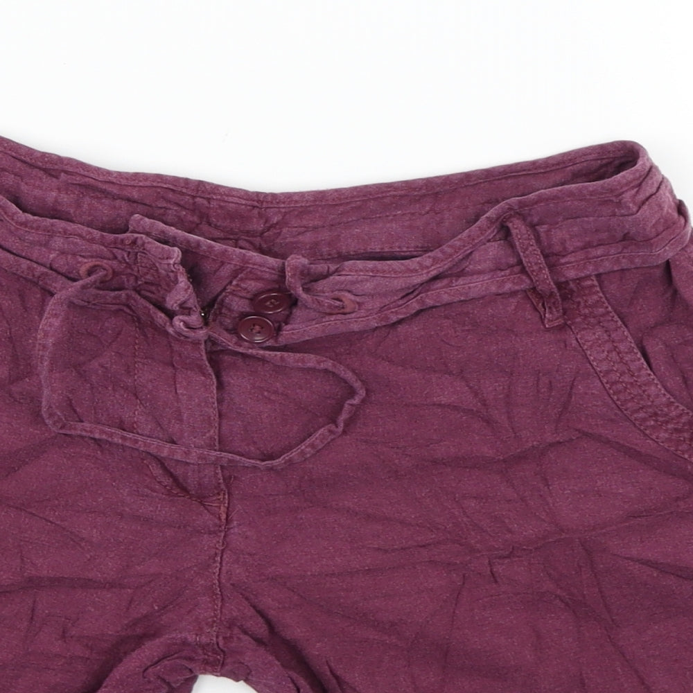 NEXT Womens Purple   Cut-Off Shorts Size 10