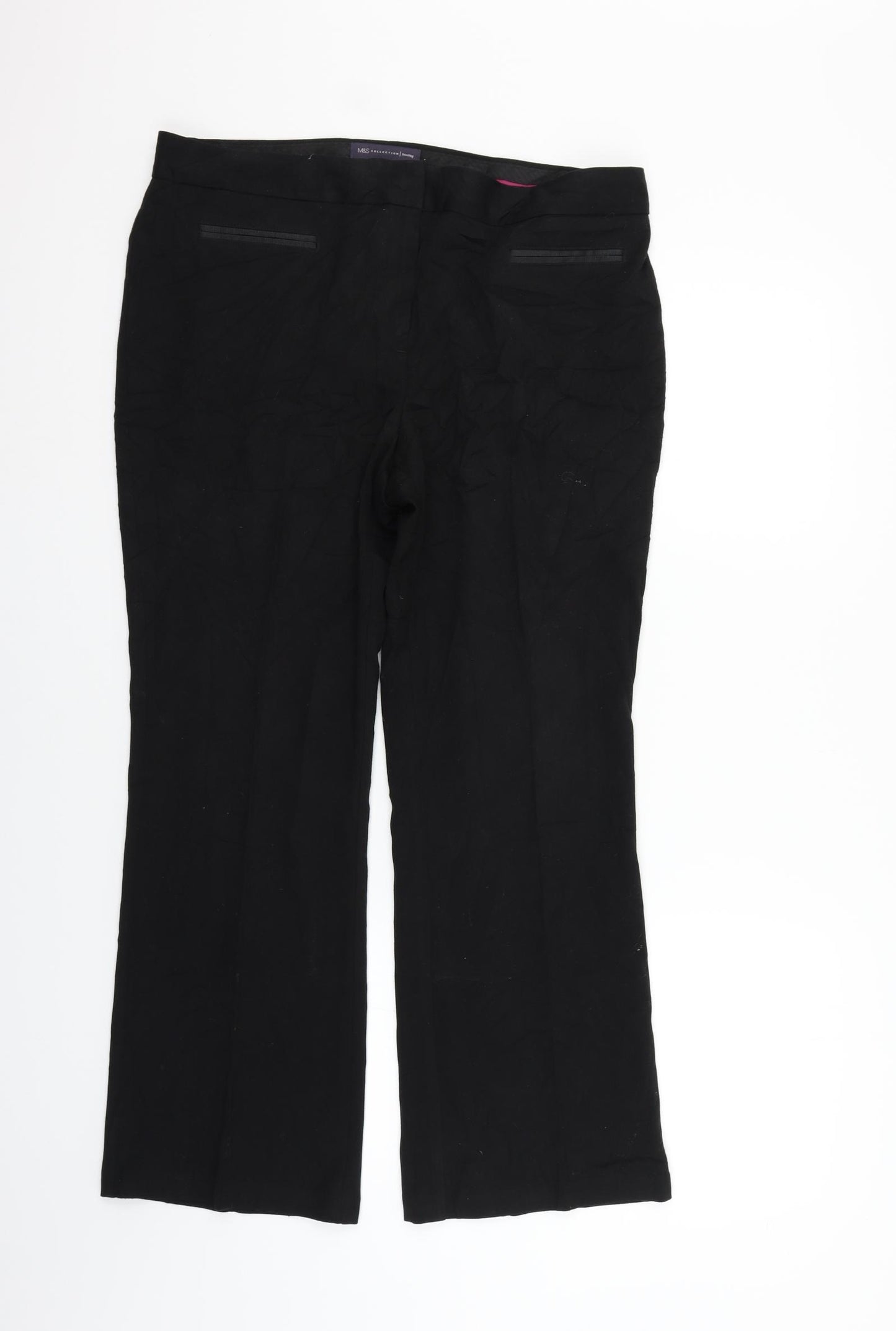 Marks and Spencer Womens Black   Trousers  Size 14 L27 in