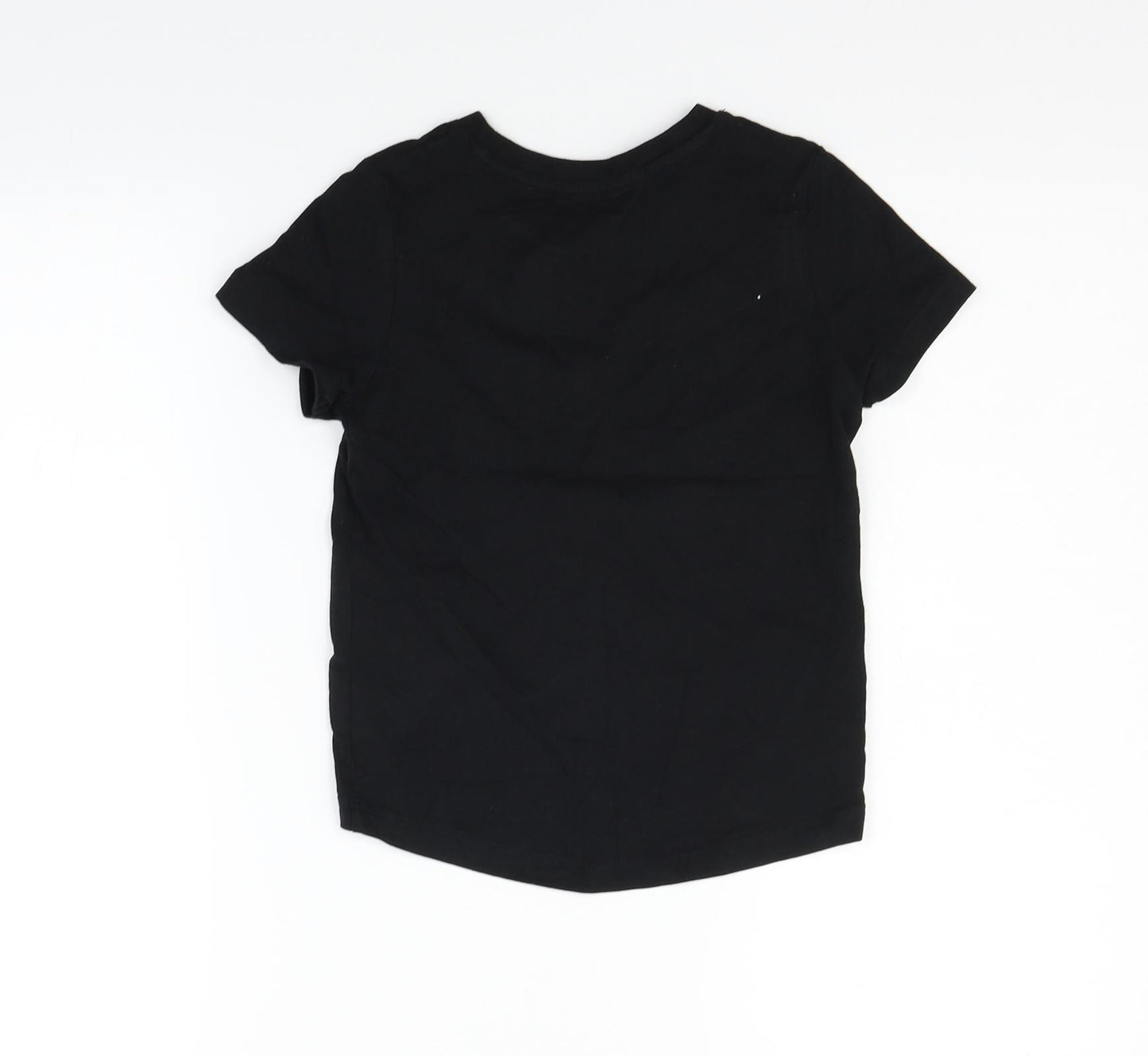 Nutmeg Girls Black   Basic T-Shirt Size 6-7 Years
