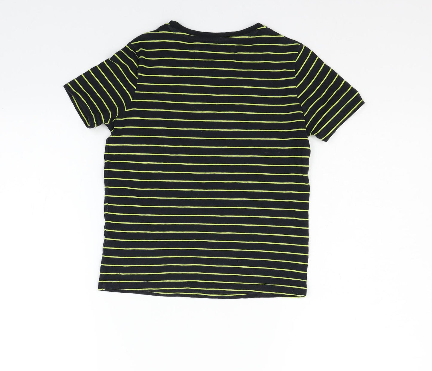 TU Boys Black Striped  Basic T-Shirt Size 7 Years