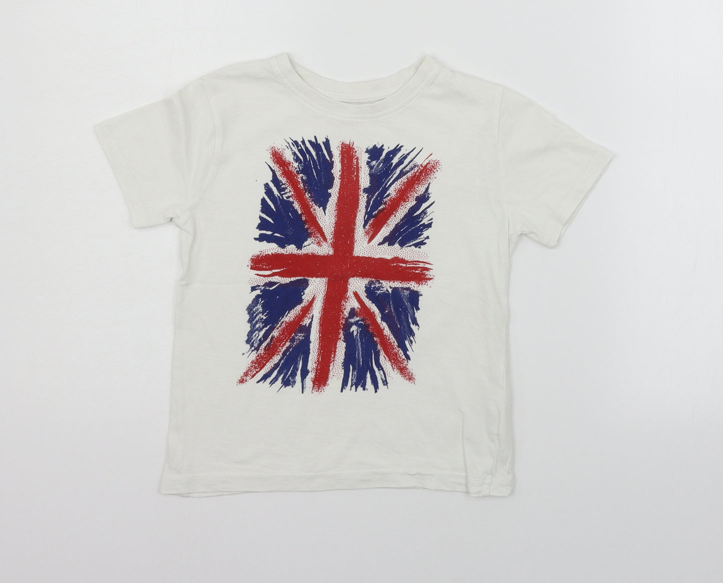 Primark Boys White   Basic T-Shirt Size 5-6 Years