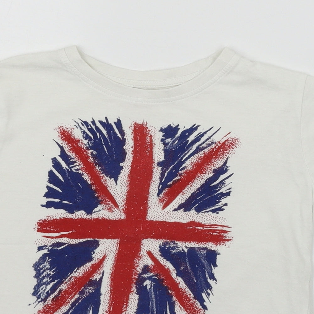 Primark Boys White   Basic T-Shirt Size 5-6 Years