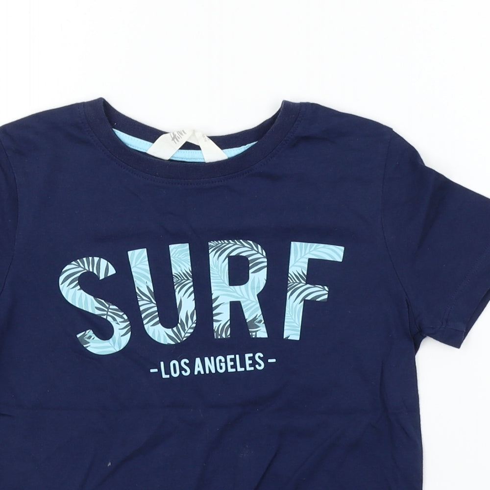 H&M Girls Blue   Basic T-Shirt Size 7-8 Years