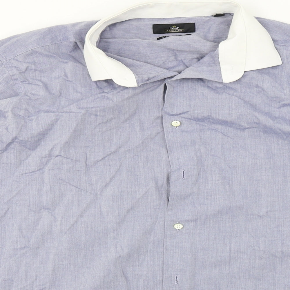 NEXT  Mens Blue    Dress Shirt Size 16